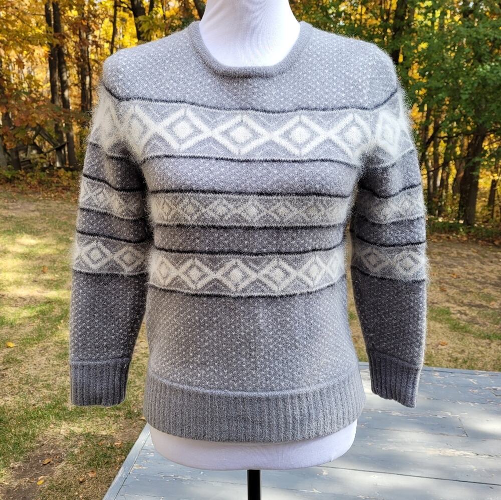 rag & bone Grayling Wool & Angora Classic Nordic Sweater size Small